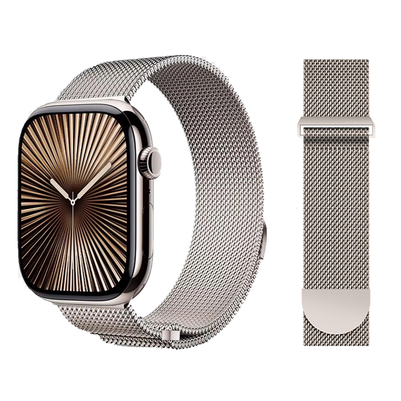 Milanese Loop Magnetic - Milanaise-Loop-Armband für Apple Watch-Armbänder 44 mm,