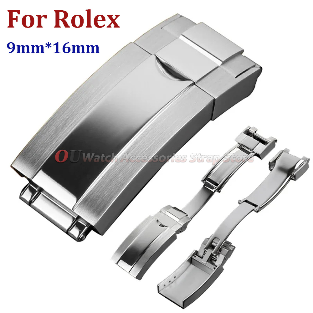 Rolex Watch Submariner - 9mmx16mm Edelstahl-Faltschließe für Rolex Submariner Oysterflex