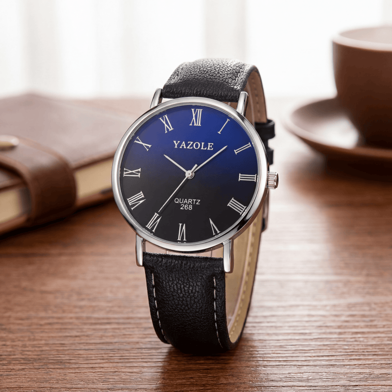 YAZOLE Minimalistische Quarzuh – Leather Watch Band Men Bewertung und Preis