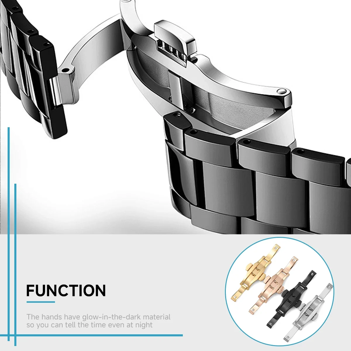 Polierte Edelstahl-Schmetterli – Butterfly Clasp Deployant Bewertung und Preis