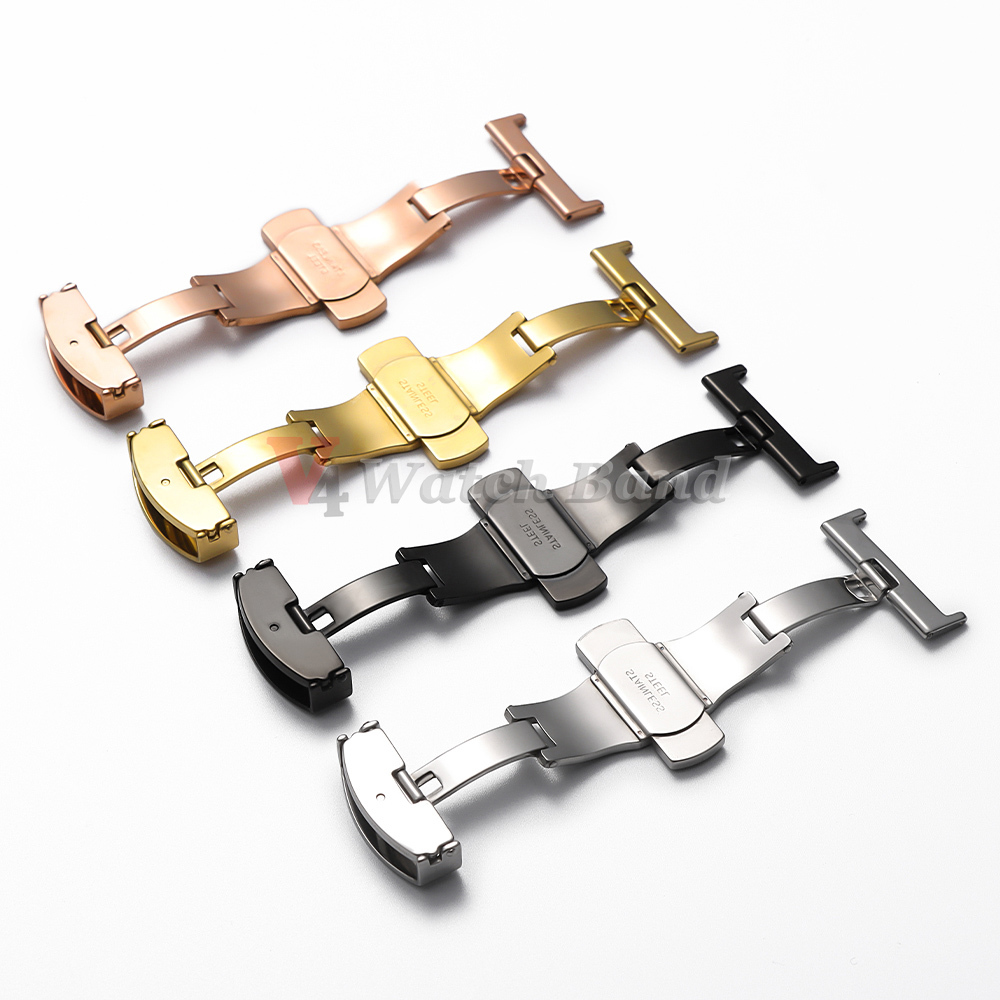 Polierte, matte Doppelknopf-Uh – Butterfly Clasp Deployant Bewertung und Preis